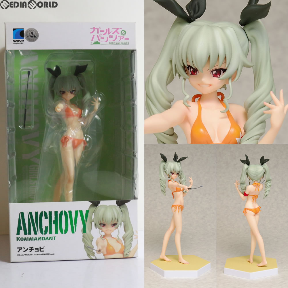 【中古即納】[FIG] BEACH QUEENS(ビーチクイーンズ) アンチョビ ガールズ&パンツァー 1/10 完成品 フィギュア(NF-417) ウェーブ(WAVE)(20141220)