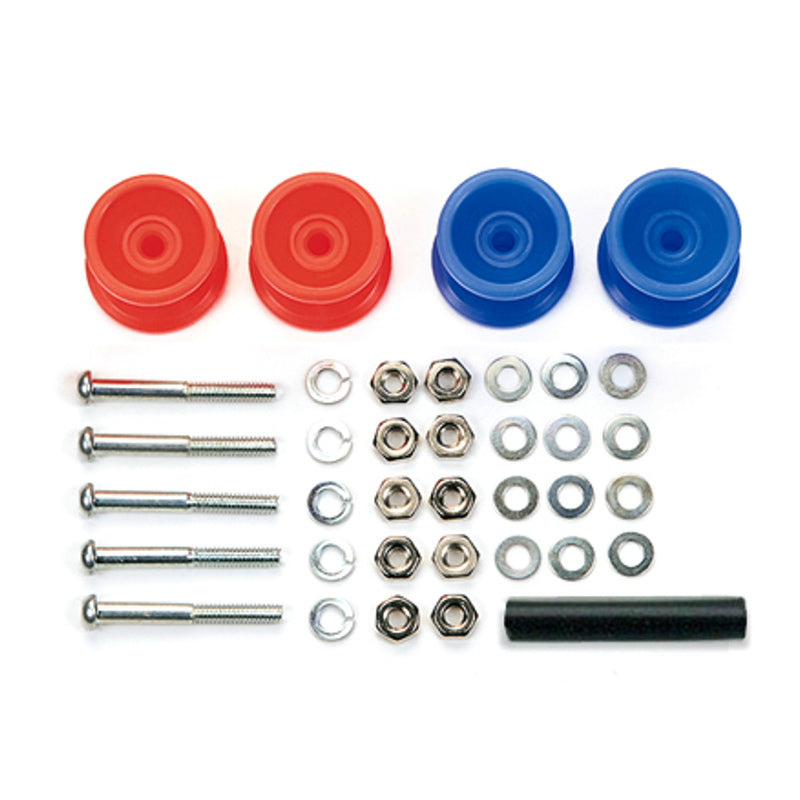 【新品】【お取り寄せ】[PTM] GP457 2段低摩擦プラローラーセット（赤・青13-12mm） タミヤ(20130110)