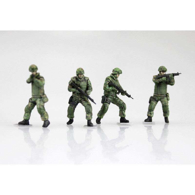 【新品】【お取り寄せ】[PTM] 1/72 ミリタリーモデルキットNo.11 陸上自衛隊 3 1/2t トラック装甲強化型(隊員6体セット) プラモデル アオシマ(20150801)