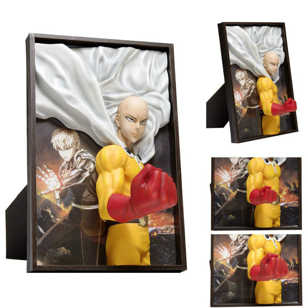 【中古即納】[FIG] 2.5次元ピクチャー ワンパンマン(サイタマ) 立体フォトスタンド なみなみ/ウェーブ(20160409)