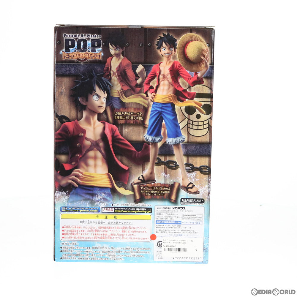 【中古即納】[FIG] Portrait.Of.Pirates P.O.P Sailing Again モンキー・D・ルフィ Ver.2 ONE PIECE(ワンピース) 1/8 完成品 フィギュア メガハウス(20160421)