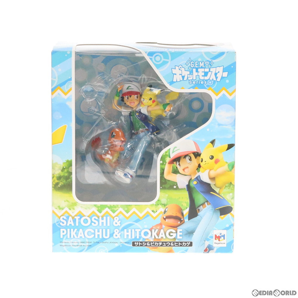 【中古即納】[FIG] G.E.M.シリーズ サトシ&ピカチュウ&ヒトカゲ ポケットモンスター 完成品 フィギュア メガハウス(20160601)