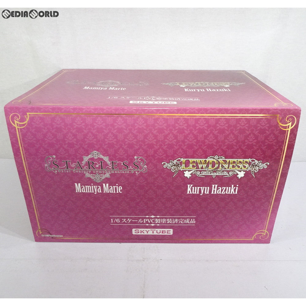 【中古即納】[FIG] 下敷き付属 Decadence Beauty 間宮麻理絵×九龍葉月(まみやまりえ×くりゅうはづき) STARLESS/LEWDNESS 1/6 完成品 フィギュア(AX-1049) SkyTube(スカイチューブ)(20161019)