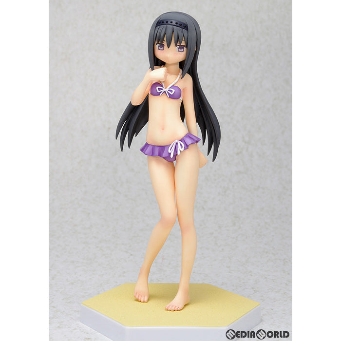 【中古即納】[FIG] BEACH QUEENS(ビーチクイーンズ) 暁美ほむら(あけみほむら) 魔法少女まどか☆マギカ 1/10 完成品 フィギュア(NF-147) ウェーブ(WAVE)(20111228)