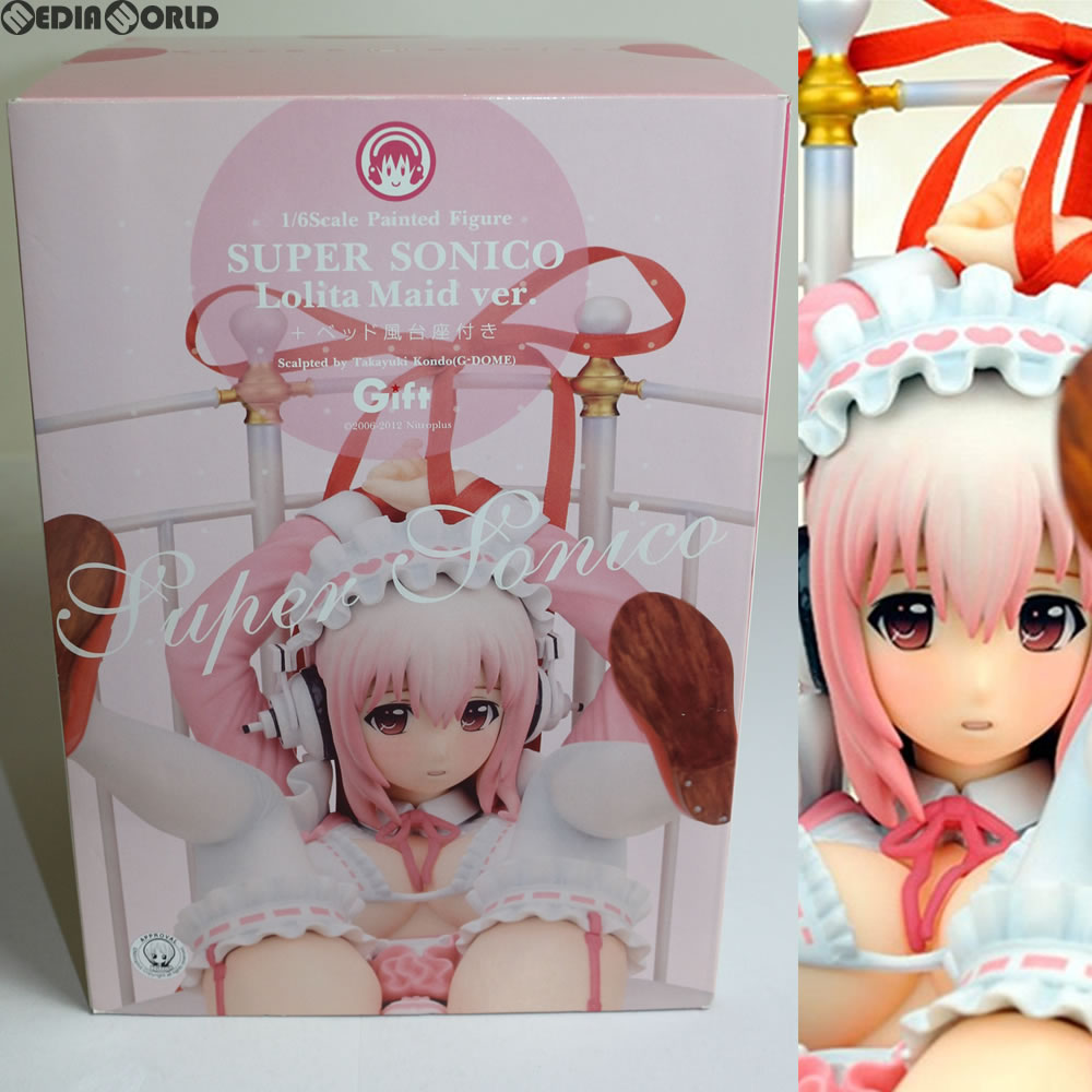【中古即納】[お得品][箱難あり][FIG] すーぱーそに子 Lolita Maid(ロリータメイド) ver.+ベッド風台座付 ニトロスーパーソニックイメージキャラクター 1/6 完成品 フィギュア ギフト(Gift)(20130427)