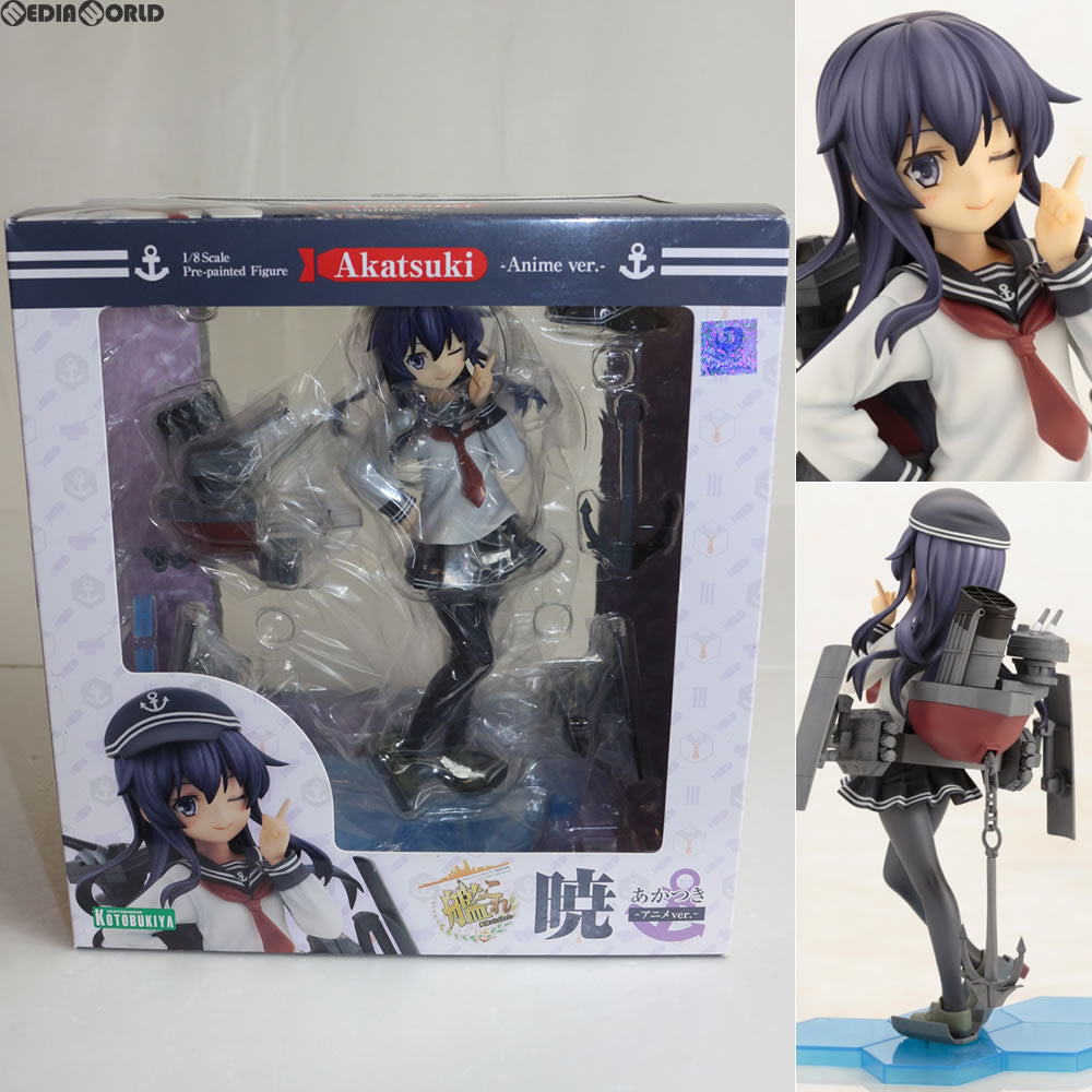 【中古即納】[FIG] 暁(あかつき) -アニメver.- 艦隊これくしょん -艦これ- 1/8 完成品 フィギュア(PP632) コトブキヤ(20161130)
