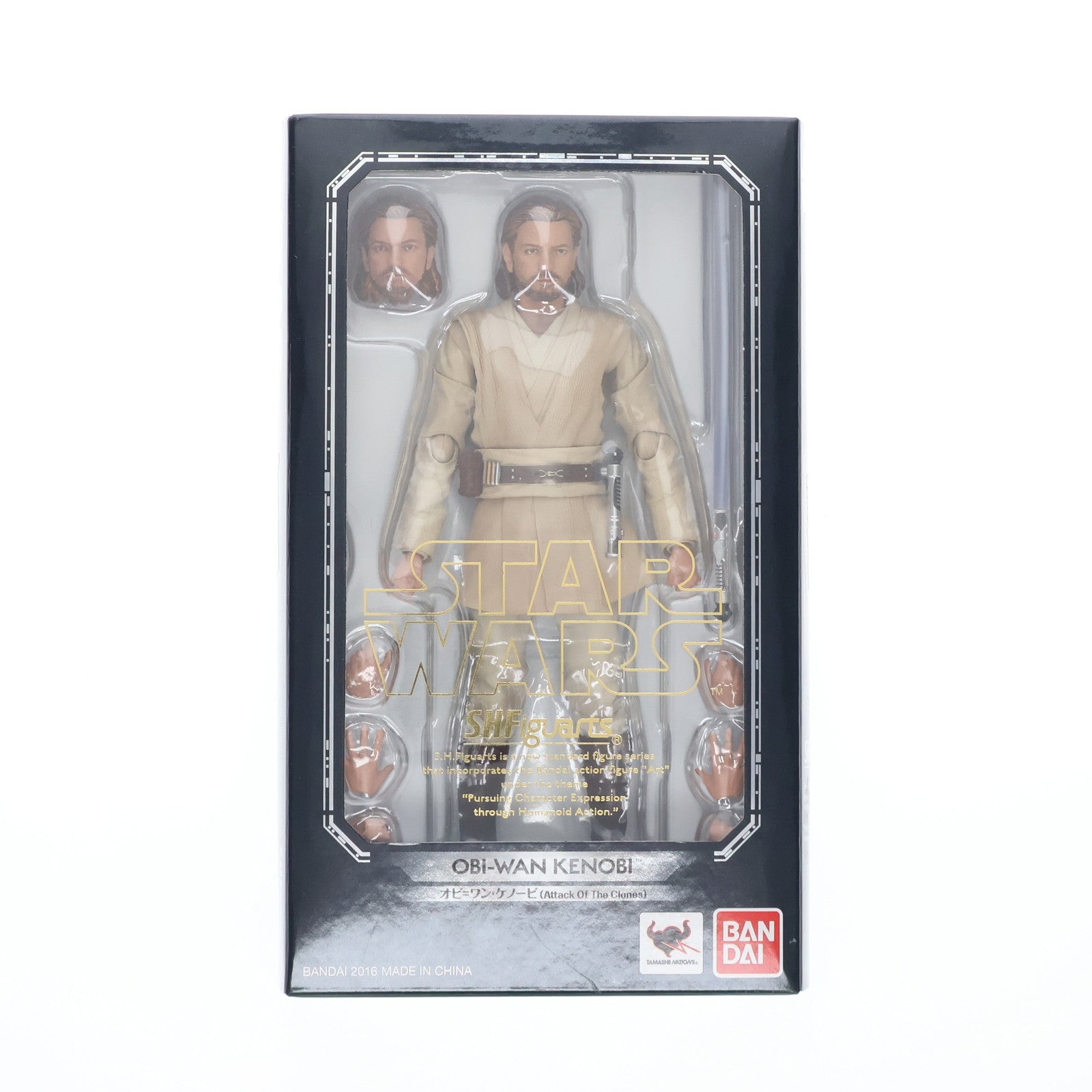 【中古即納】[FIG] S.H.Figuarts(フィギュアーツ) オビ=ワン・ケノービ(ATTACK OF THE CLONES) STAR WARS(スター・ウォーズ) 完成品 可動フィギュア バンダイ(20161124)