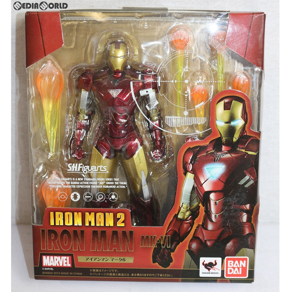 【中古即納】[FIG] S.H.Figuarts(フィギュアーツ) アイアンマン マーク6 アイアンマン2 完成品 可動フィギュア バンダイ(20130531)