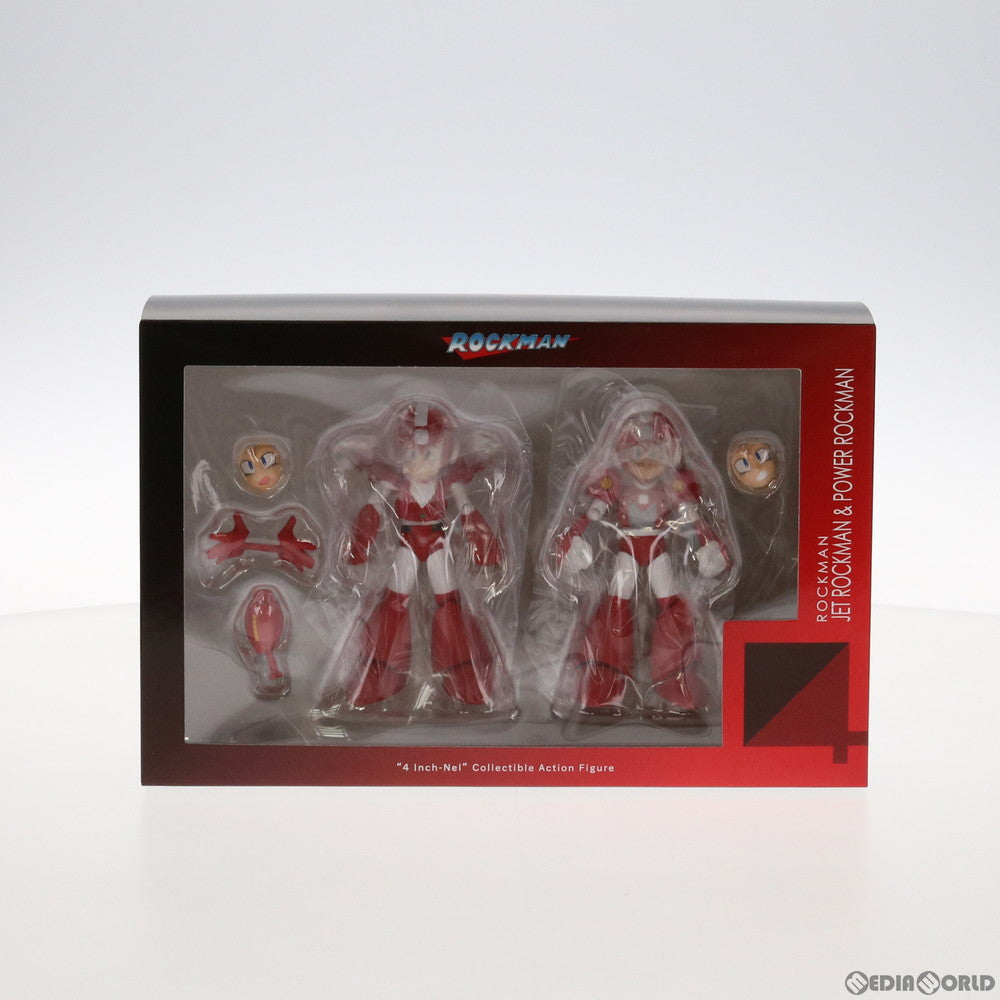 【中古即納】[FIG] 限値練オンラインショップ限定 4インチネル ジェットロックマン&パワーロックマン(2体セット) ロックマン6 完成品 アクションフィギュア 千値練(せんちねる)(20161031)