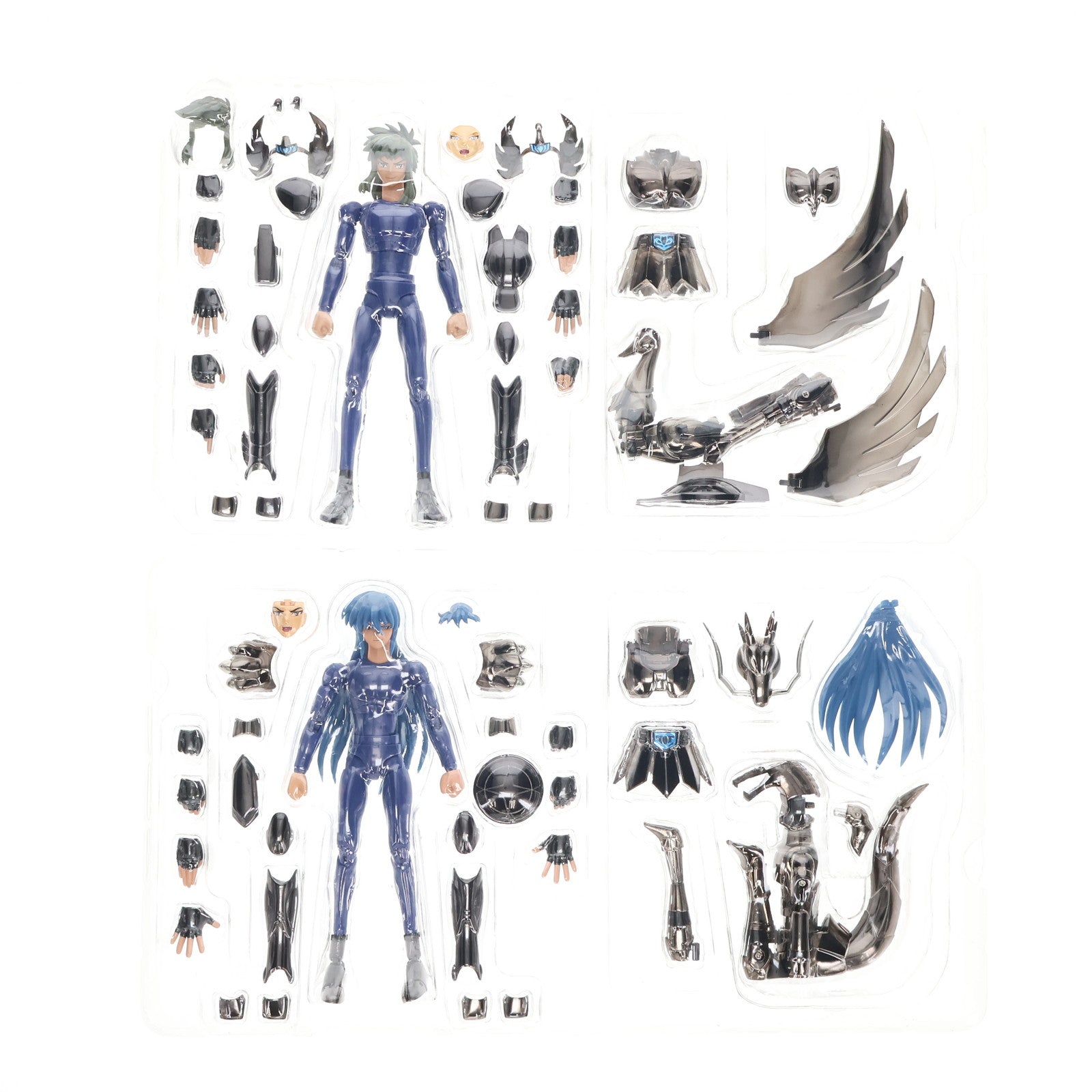 【中古即納】[FIG] 魂ウェブ商店限定 聖闘士聖衣神話 暗黒スワン&暗黒ドラゴン 聖闘士星矢 完成品 可動フィギュア バンダイ(20110630)