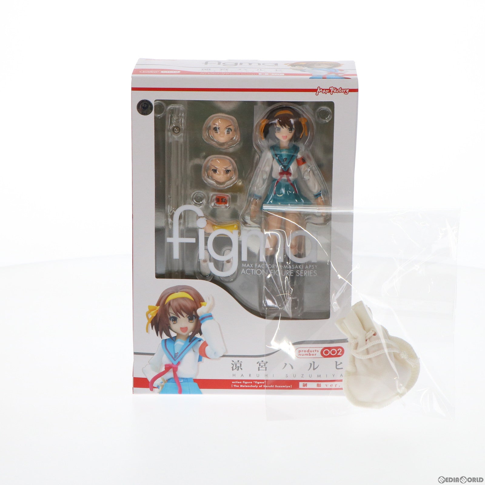 【中古即納】[FIG] クリスマスキャンペーン特典付属 figma(フィグマ) 002 涼宮ハルヒ(すずみやはるひ) 制服ver. 涼宮ハルヒの憂鬱 完成品 可動フィギュア マックスファクトリー(20080430)