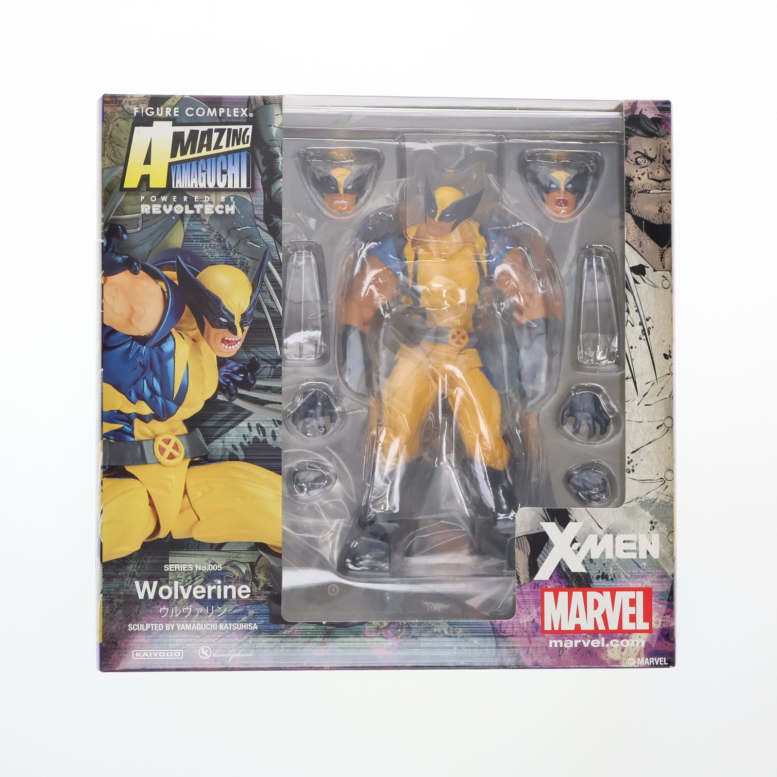 【中古即納】[FIG] フィギュアコンプレックス アメイジングヤマグチ No.005 WOLVERINE(ウルヴァリン) X-Men(エックスメン) 完成品 可動フィギュア 海洋堂(20170923)