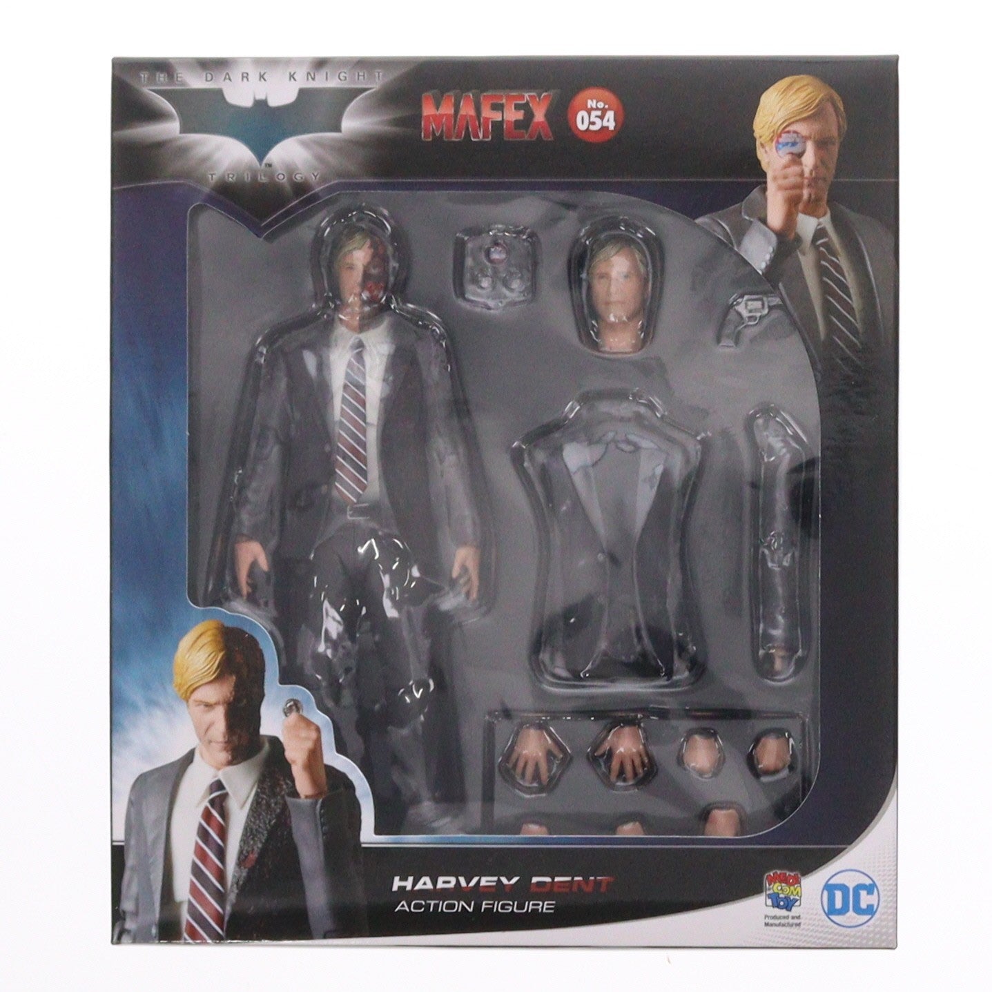 【中古即納】[FIG] マフェックス No.054 MAFEX HARVEY DENT(ハービー・デント) THE DARK KNIGHT(ダークナイト) 完成品 フィギュア メディコム・トイ(20180801)