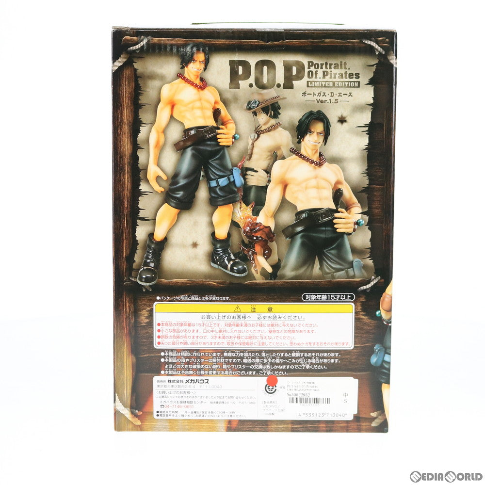 【中古即納】[FIG] セブン-イレブンネット限定 Portrait.Of.Pirates LIMITED EDITION ポートガス・D・エース Ver.1.5 ONE PIECE(ワンピース) 1/8 完成品 フィギュア メガハウス(20110430)