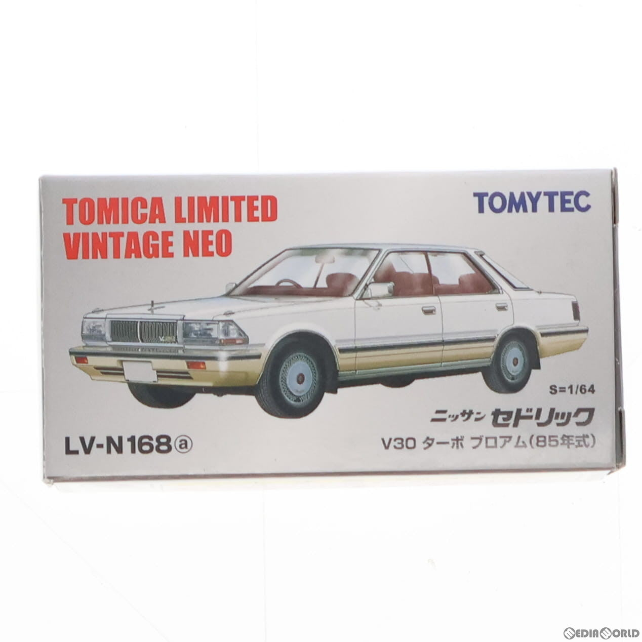 【中古即納】[MDL] トミカリミテッドヴィンテージ NEO LV-N168a 日産セドリック V30 ターボブロアム(白/金) 1/64 完成品 ミニカー TOMYTEC(トミーテック)(20180414)