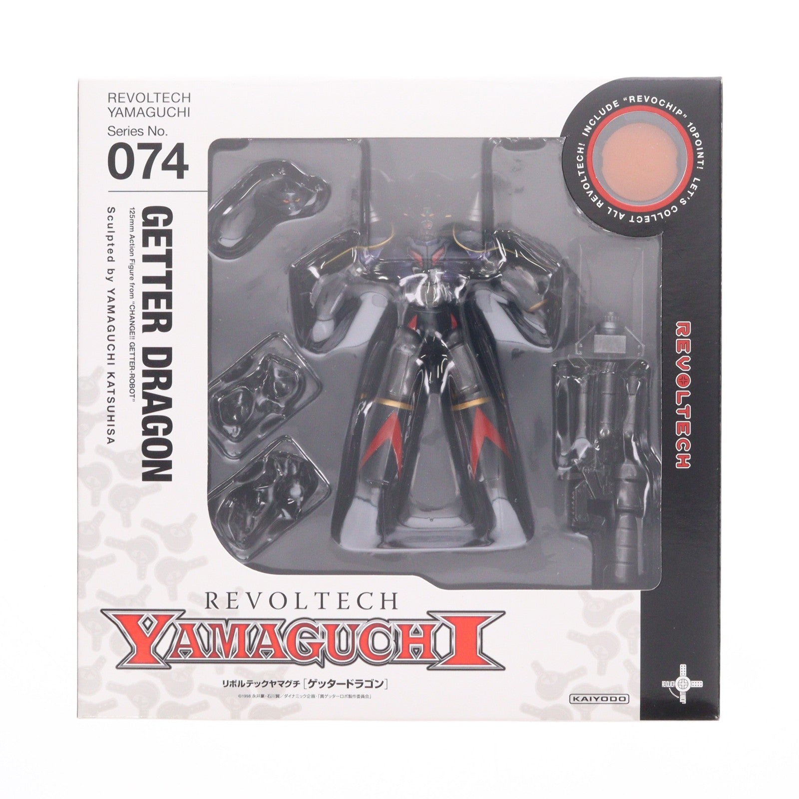 【中古即納】[FIG] リボチップ付属 ホビージャパン誌上通販限定 リボルテックヤマグチ No.074SP ゲッタードラゴン ブラックVer. 真(チェンジ!!)ゲッターロボ 世界最後の日 完成品 可動フィギュア 海洋堂(20100131)