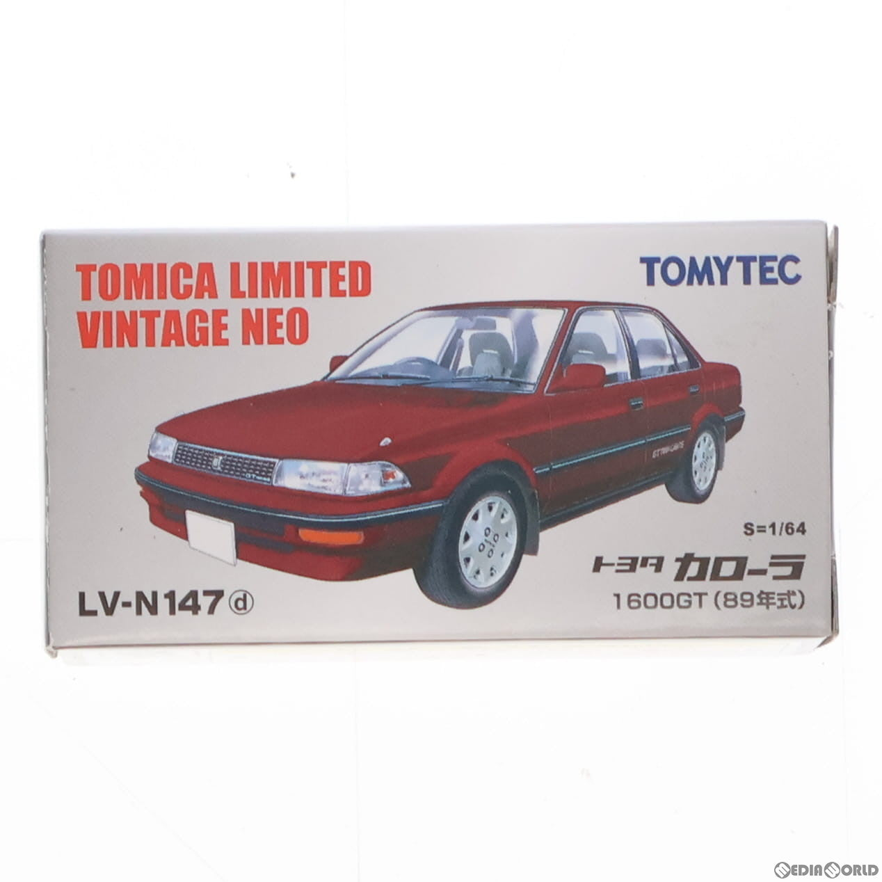 【中古即納】[MDL] トミカリミテッドヴィンテージ NEO 1/64 TLV-N147d カローラ1600GT(赤) 完成品 ミニカー TOMYTEC(トミーテック)(20180811)