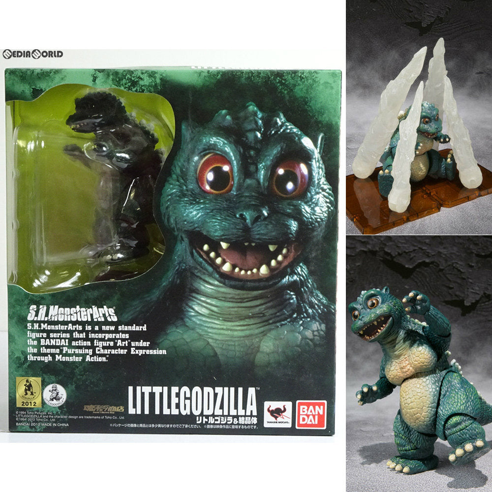 【中古即納】[FIG] 魂ウェブ商店限定 S.H.MonsterArts(モンスターアーツ) リトルゴジラ&結晶体セット ゴジラVSスペースゴジラ 完成品 可動フィギュア バンダイ(20120628)