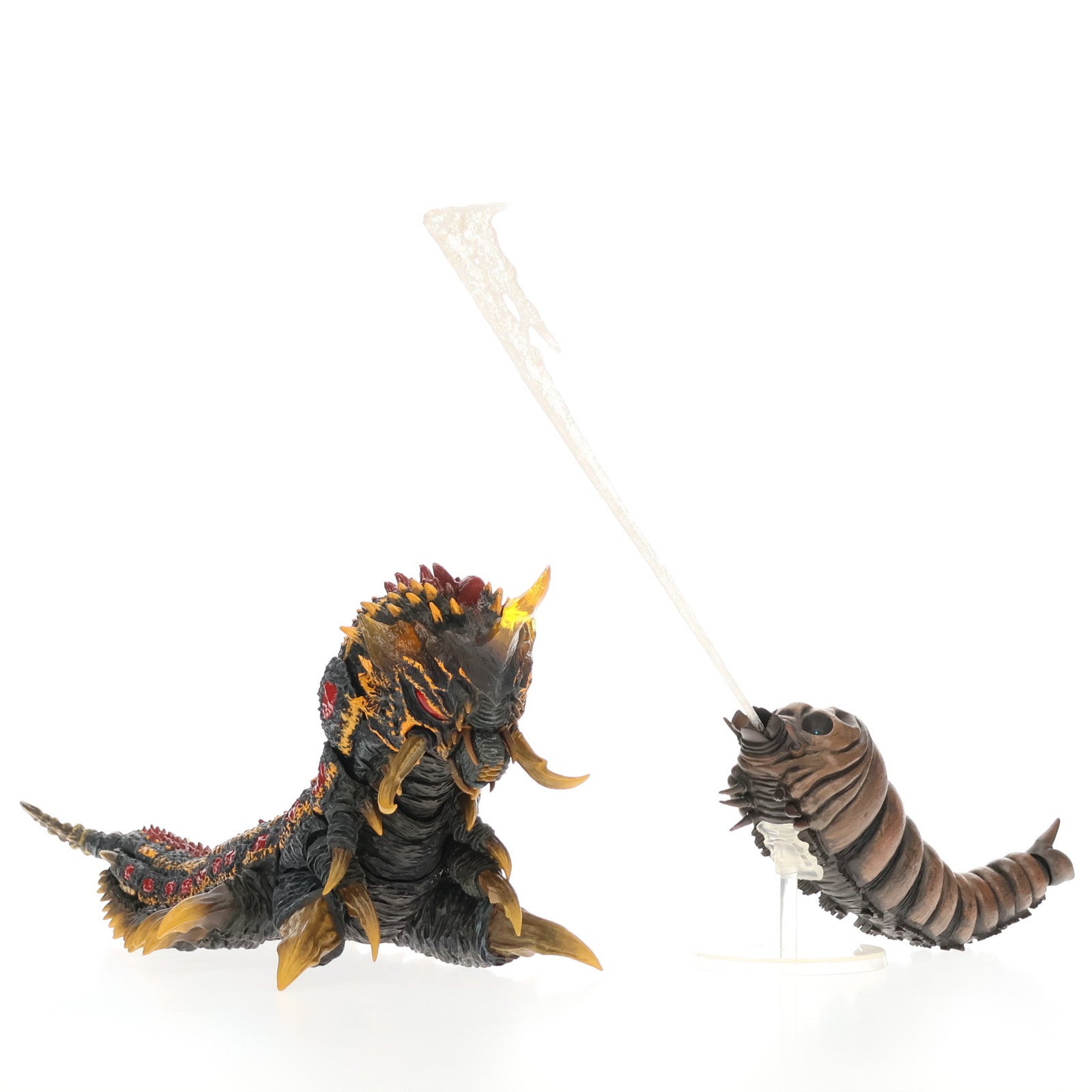 【中古即納】[FIG] 魂ウェブ商店限定 S.H.MonsterArts(モンスターアーツ) モスラ(幼虫)&バトラ(幼虫)セット ゴジラVSモスラ 完成品 可動フィギュア バンダイ(20140630)