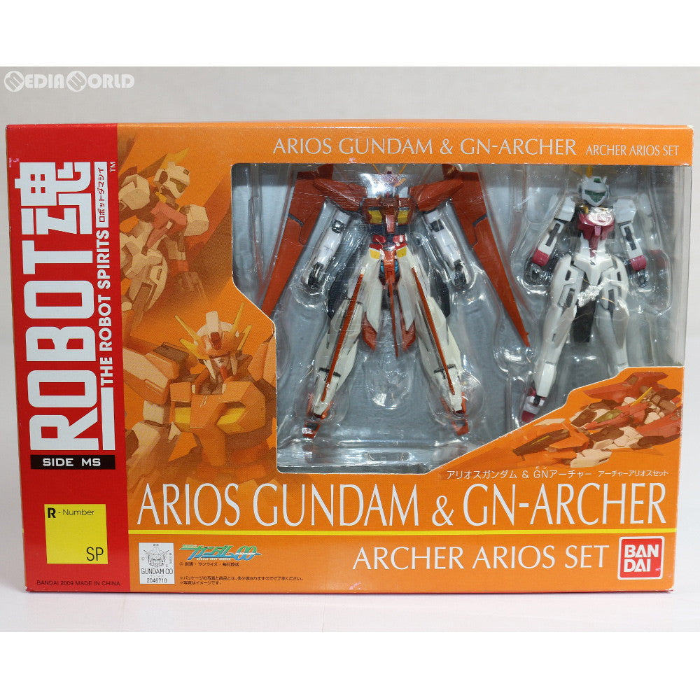 【中古即納】[FIG] ROBOT魂(SIDE MS) アリオスガンダム+GNアーチャー アーチャアリオスセット 機動戦士ガンダム00(ダブルオー) 完成品 可動フィギュア バンダイ(20090320)