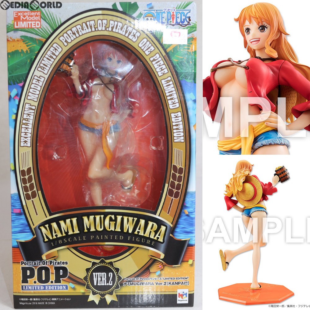 【中古即納】[FIG] Portrait.Of.Pirates P.O.P LIMITED EDITION ナミMUGIWARA Ver.2【KANPAI!!】 ONE PIECE(ワンピース) 1/8 完成品 フィギュア ジャンプキャラクターズストア限定 メガハウス(20160831)