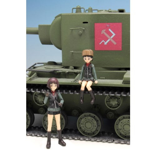 【新品即納】[PTM] (再販) プラウダ高校 ニーナ&アリーナ フィギュアセット ガールズ&パンツァー 劇場版 1/35 未塗装キット フィギュア(GPF-21) プラッツ(20250630)