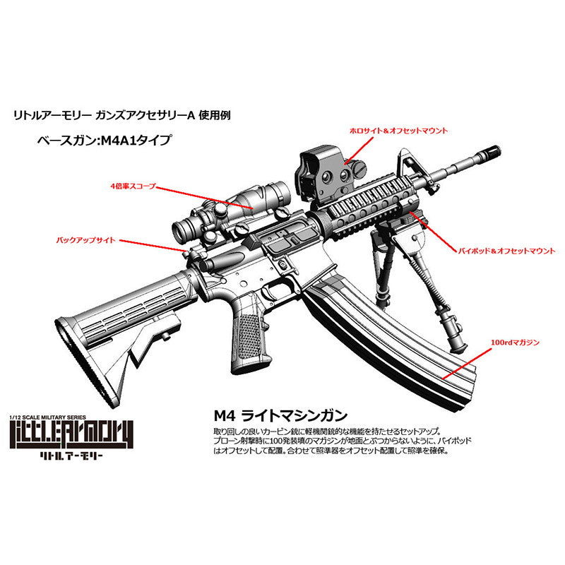 【新品】【お取り寄せ】[PTM] LittleArmory(リトルアーモリー) LD020 1/12 ガンズアクセサリーA プラモデル(292579) TOMYTEC(トミーテック) (20181222)