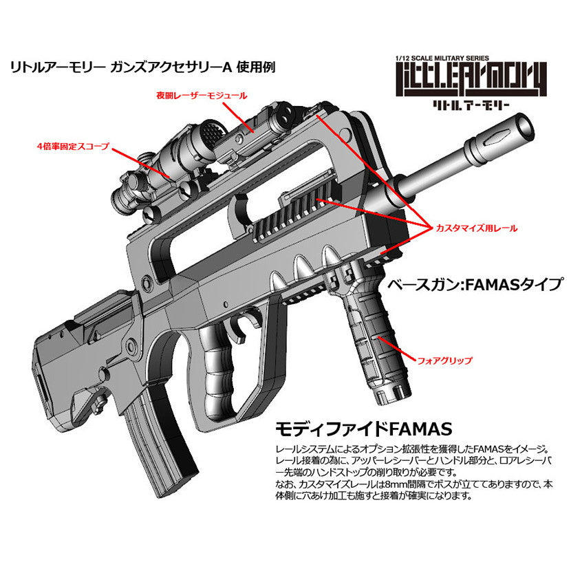 【新品】【お取り寄せ】[PTM] LittleArmory(リトルアーモリー) LD020 1/12 ガンズアクセサリーA プラモデル(292579) TOMYTEC(トミーテック) (20181222)