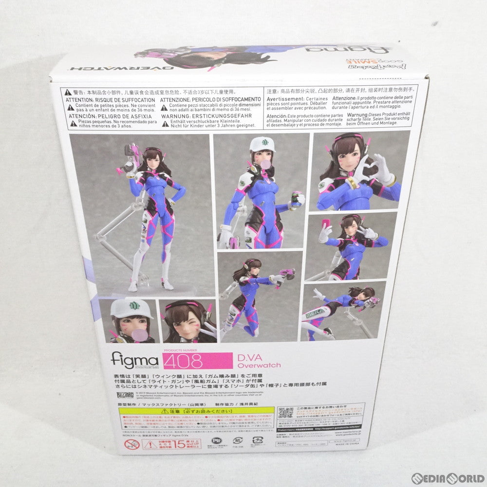 【中古即納】[FIG] figma(フィグマ) 408 D.Va(ディーバ) オーバーウォッチ(Overwatch) 完成品 可動フィギュア グッドスマイルカンパニー(20190731)