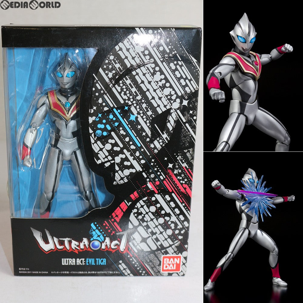 【中古即納】[FIG] ULTRA-ACT(ウルトラアクト) イーヴィルティガ ウルトラマンティガ 完成品 可動フィギュア バンダイ(20110722)