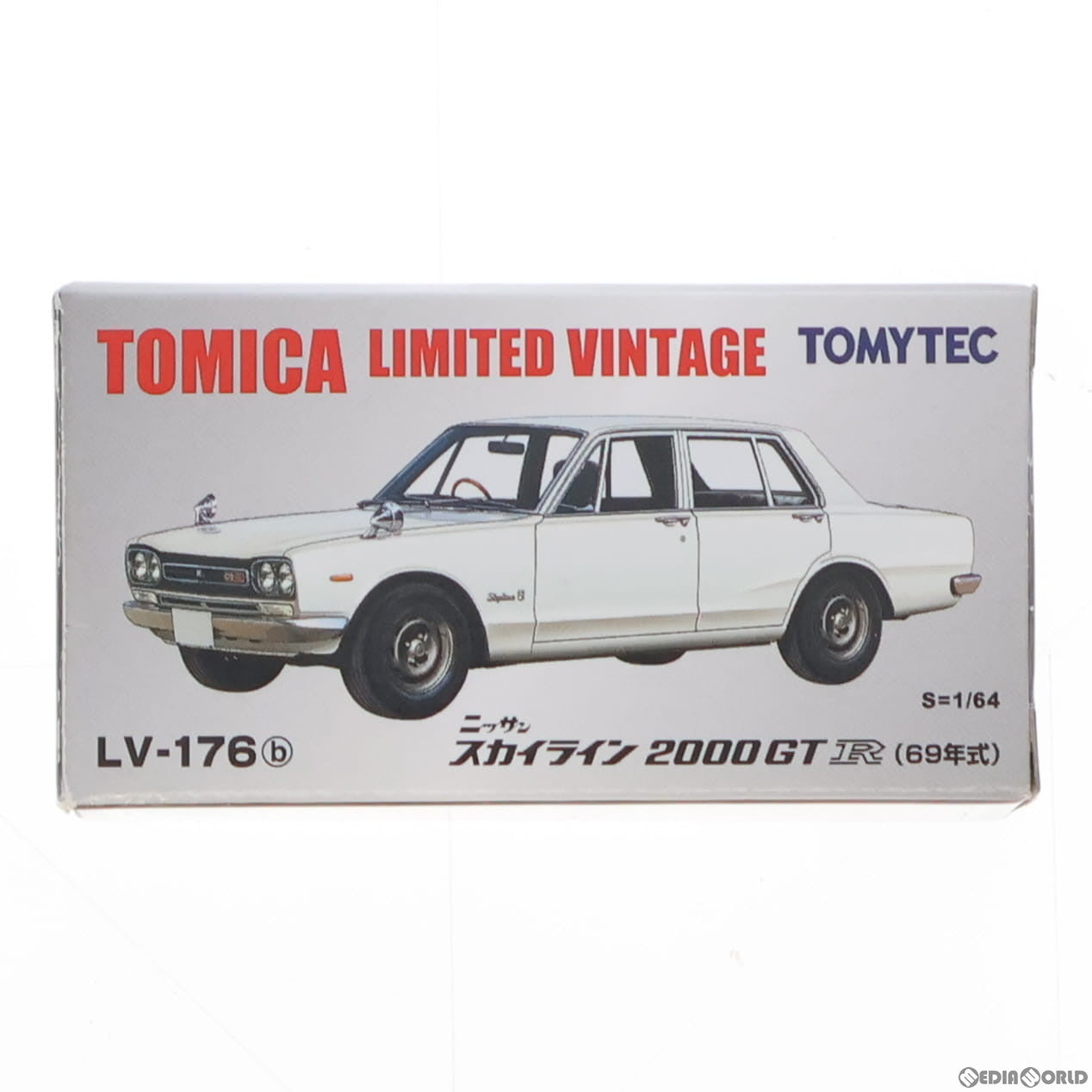 【中古即納】[MDL] トミカリミテッドヴィンテージ TLV-176b スカイライン2000GT-R 69年式(白) 1/64 完成品 ミニカー TOMYTEC(トミーテック)(20180112)