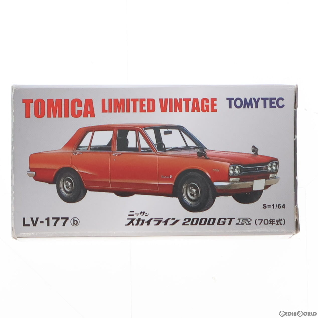 【中古即納】[MDL] トミカリミテッドヴィンテージ TLV-177b スカイライン2000GT-R 70年式(赤) 1/64 完成品 ミニカー TOMYTEC(トミーテック)(20190209)