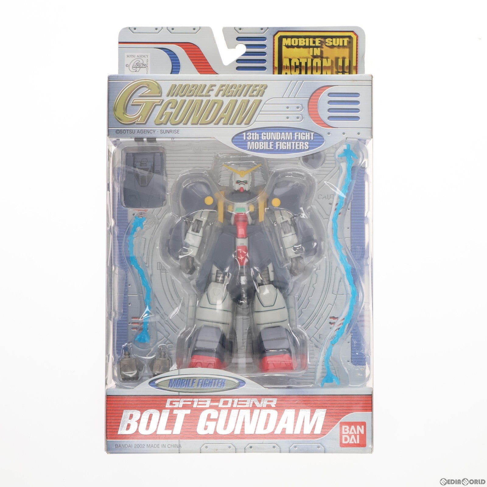 【中古即納】[FIG] MS IN ACTION!!(モビルスーツ・イン・アクション) GF13-013NR ボルトガンダム 機動武闘伝Gガンダム 完成品 可動フィギュア バンダイ(20020731)