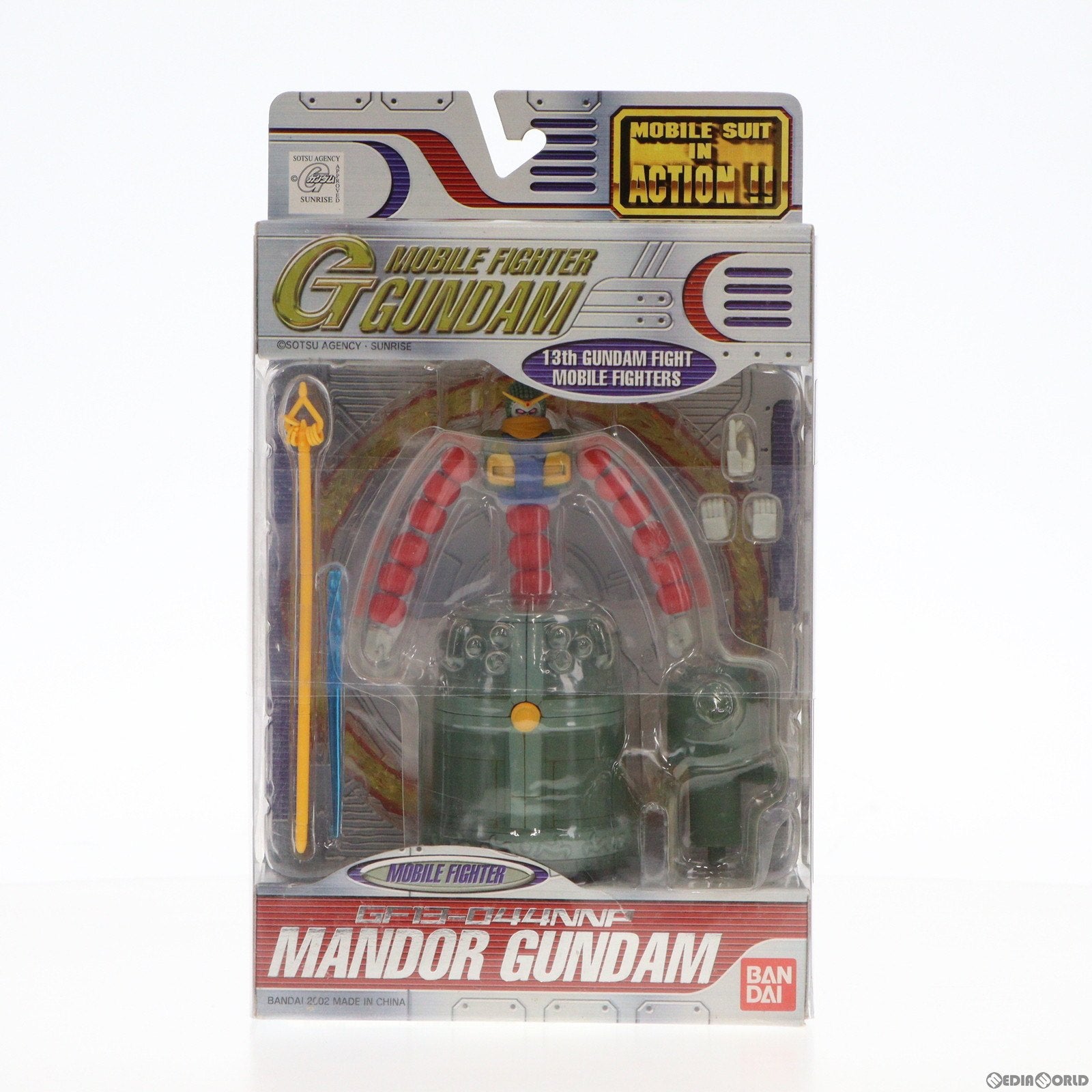 【中古即納】[FIG] MS IN ACTION!!(モビルスーツ・イン・アクション) GF13-044NNP マンダラガンダム 機動武闘伝Gガンダム 完成品 可動フィギュア バンダイ(20020831)