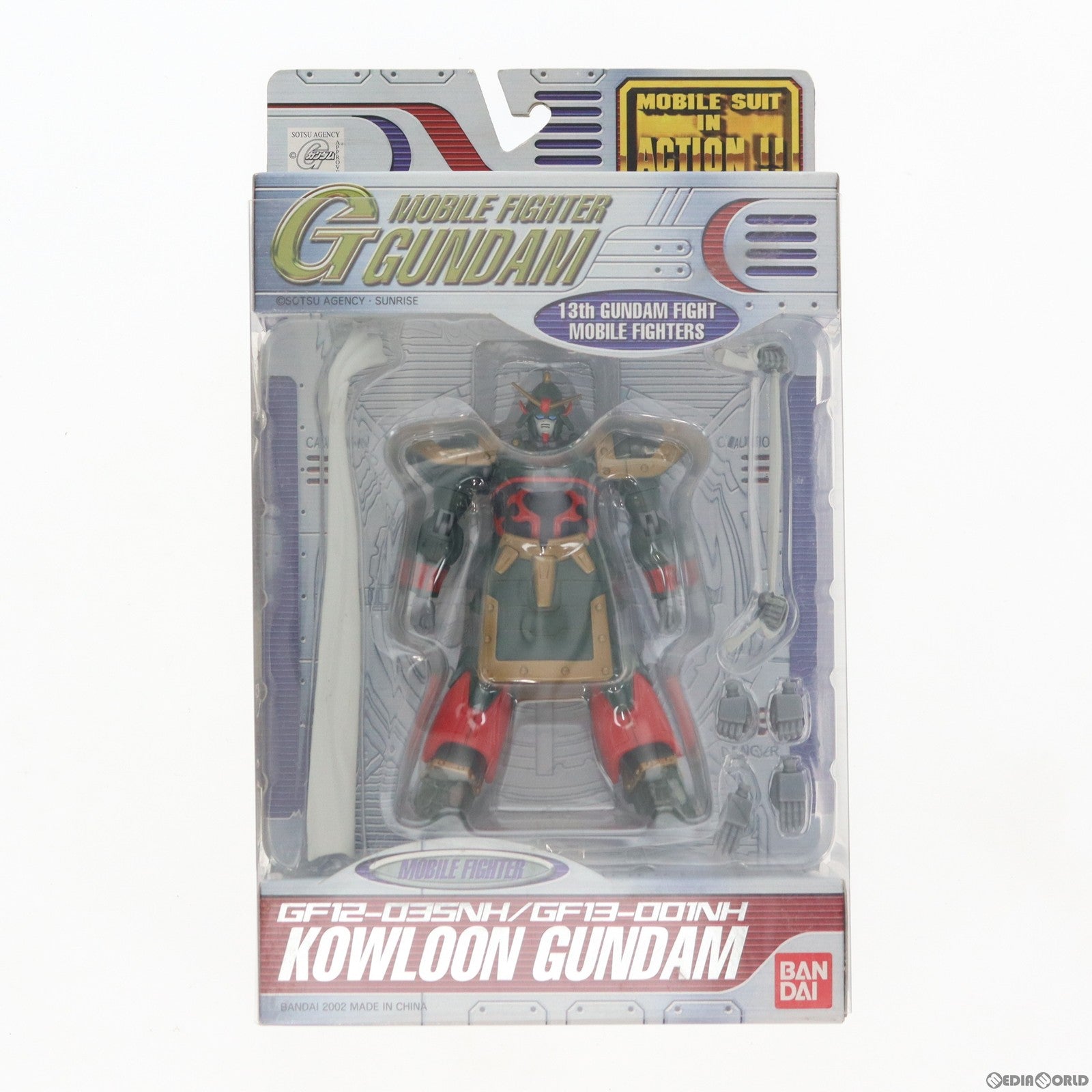【中古即納】[FIG] MS IN ACTION!!(モビルスーツ・イン・アクション) GF13-001NH クーロンガンダム 機動武闘伝Gガンダム 完成品 可動フィギュア バンダイ(20020831)