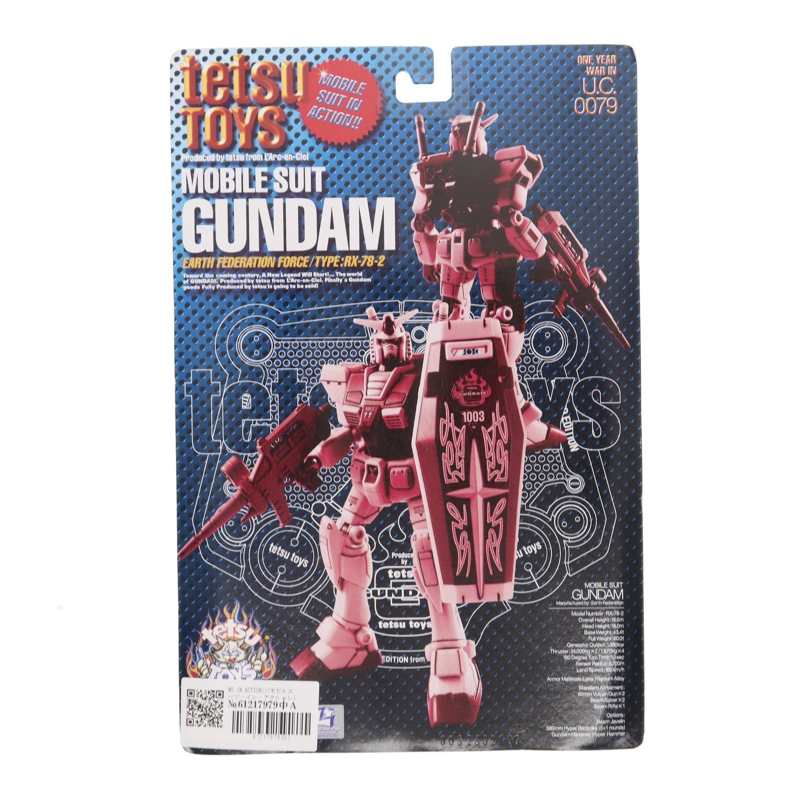 【中古即納】[FIG] MS IN ACTION!!(モビルスーツ・イン・アクション) RX-78-2 ガンダム tetsu TOYSバージョン 機動戦士ガンダム 完成品 可動フィギュア バンダイ(20000415)