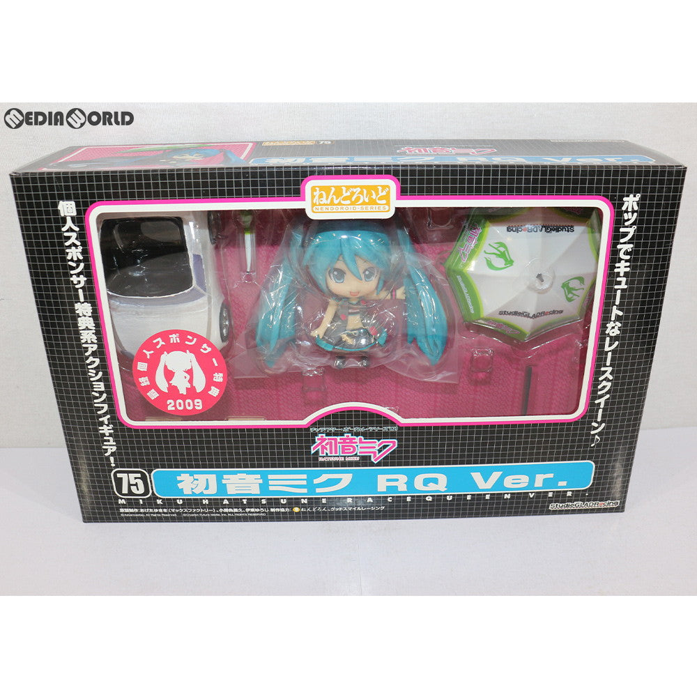 【中古即納】[FIG] ねんどろいど 075 初音ミク RQ Ver.(白) キャラクター・ボーカル・シリーズ01初音ミク 完成品 可動フィギュア Studie GLAD BMW Z4 最終個人スポンサー特典 StudieGLADR@cing/グッドスマイルレーシング(20090930)