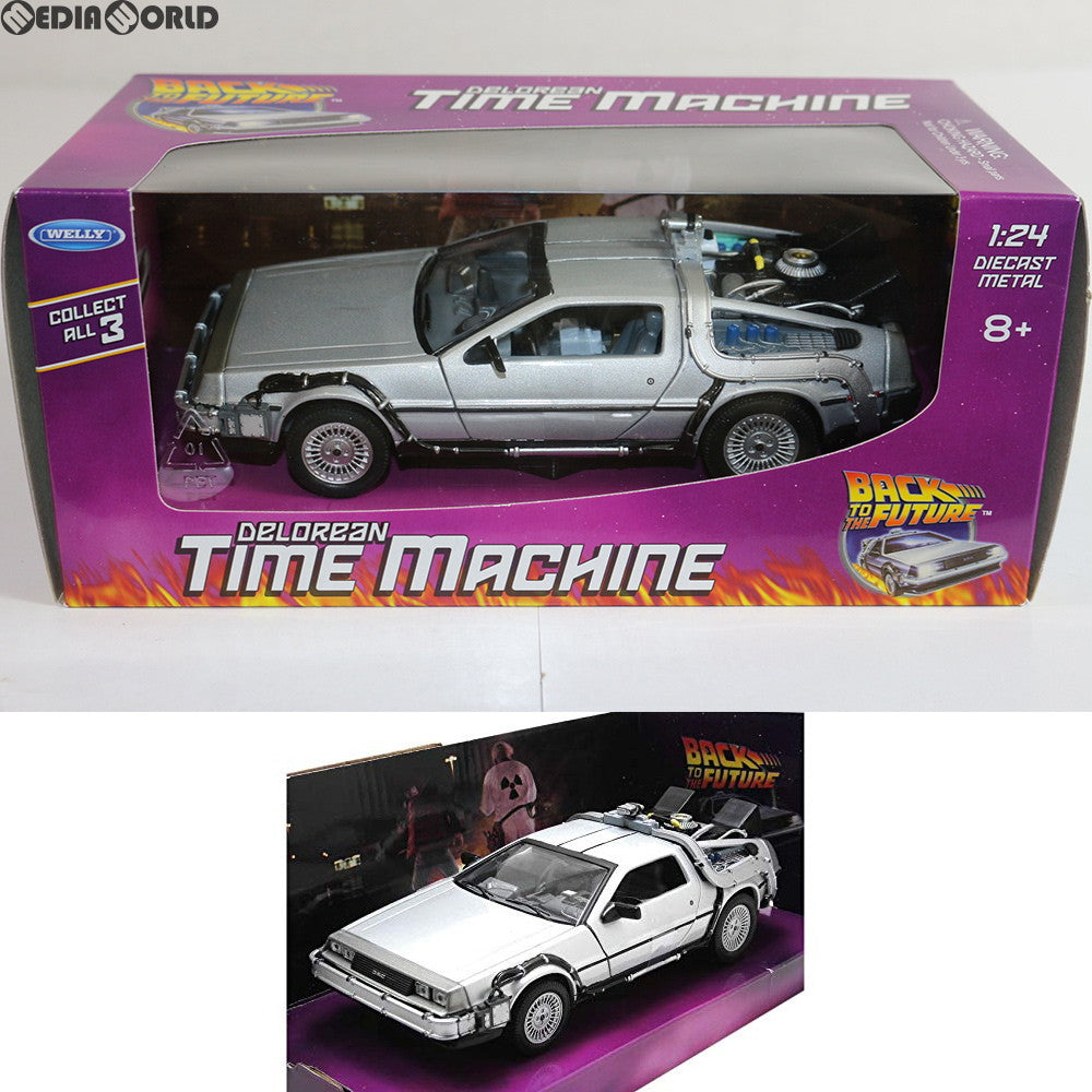 【中古即納】[MDL] 1/24 DeLorean DMC-12(デロリアン DMC-12)(シルバー) バック・トゥ・ザ・フューチャー 完成品 ミニカー(WE22443W) WELLY(ウィリー)(20140531)