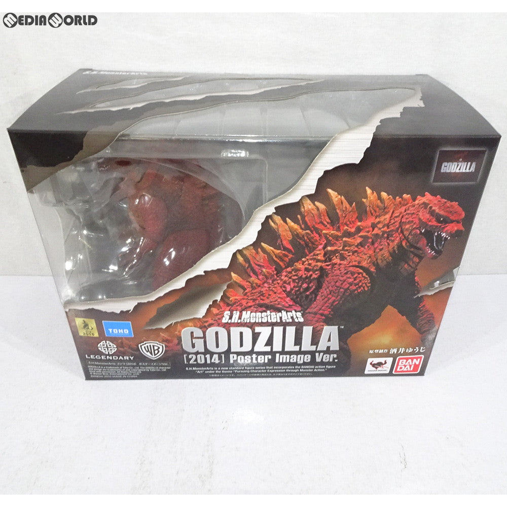 【中古即納】[FIG] (フィギュア単品) S.H.MonsterArts(モンスターアーツ) ゴジラ(2014) ポスターイメージVer. GODZILLA[2014] Blue-ray 完全数量限定生産 完成品 可動フィギュア バンダイ(20150225)