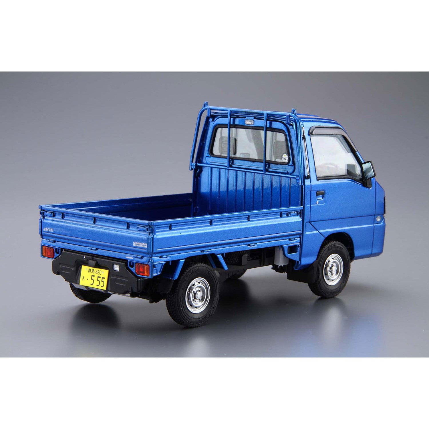 【新品即納】[PTM] (再々販)ザ・モデルカー No.4 1/24 スバル TT2 サンバートラック WRブルーリミテッド '11 プラモデル(58282) アオシマ(20250131)