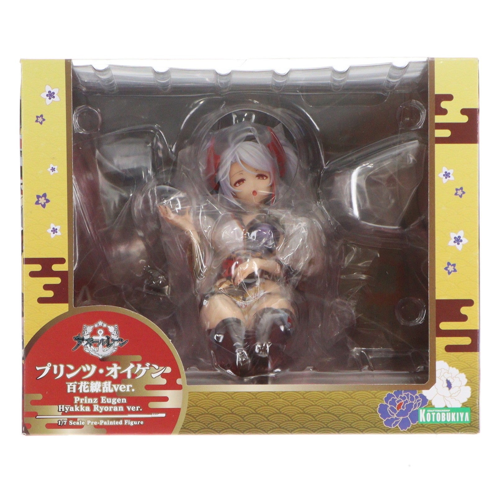【中古即納】[FIG] 初回生産限定特典付属 プリンツ・オイゲン(百花繚乱ver.) アズールレーン 1/7 完成品 フィギュア コトブキヤショップ限定(PP771) コトブキヤ(20190630)