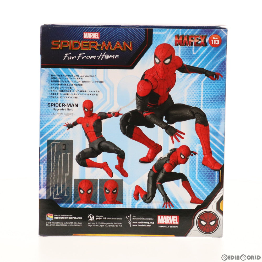 【新品即納】[FIG] マフェックス No.113 MAFEX SPIDER-MAN Upgraded Suit(スパイダーマン アップグレードスーツ) SPIDER-MAN Far from Home(ファー・フロム・ホーム) 完成品 可動フィギュア メディコム・トイ(20210307)