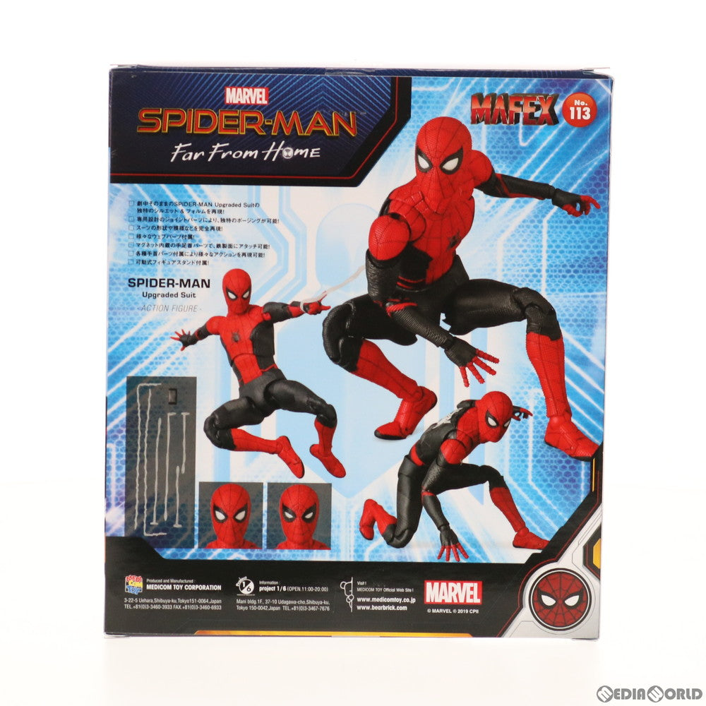 【新品即納】[FIG]マフェックス No.113 MAFEX SPIDER-MAN Upgraded Suit(スパイダーマン アップグレードスーツ)  SPIDER-MAN Far from Home(ファー・フロム・ホーム) 完成品 可動フィギュア メディコム・トイ(20210307)