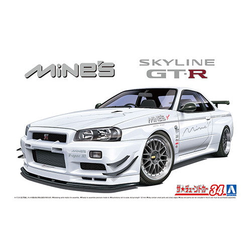 【新品】【お取り寄せ】[PTM] (再販) ザ・チューンドカー No.34 1/24 マインズ BNR34 スカイラインGT-R '02(ニッサン) プラモデル アオシマ(20210710)