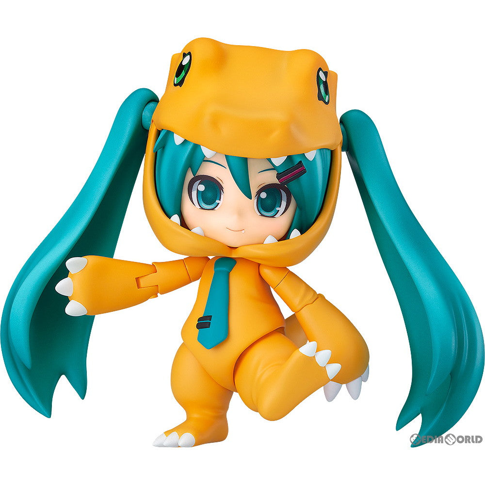 【中古即納】[FIG] ねんどろいど 1439 初音ミク きぐるみアグモンVer. キャラクター・ボーカル・シリーズ01 初音ミク デジモンアドベンチャー 完成品 可動フィギュア プレックス/グッドスマイルカンパニー(20210516)