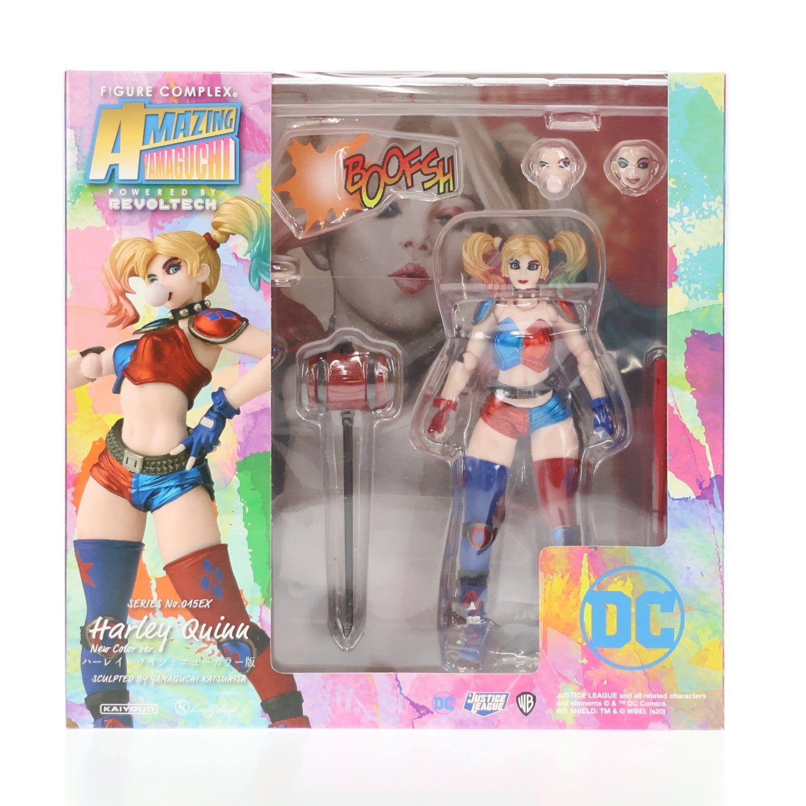 【中古即納】[FIG] フィギュアコンプレックス アメイジングヤマグチ No.015EX ハーレイ・クイン 新カラー版 DCコミックス 完成品 可動フィギュア 海洋堂/ケンエレファント(20201230)