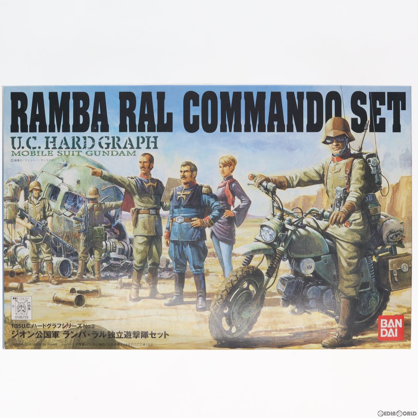 【中古即納】[PTM] U.C.ハードグラフシリーズNo.2 1/35 ジオン公国軍 ランバ・ラル独立遊撃隊セット 機動戦士ガンダム プラモデル(0146729) バンダイ(20171028)