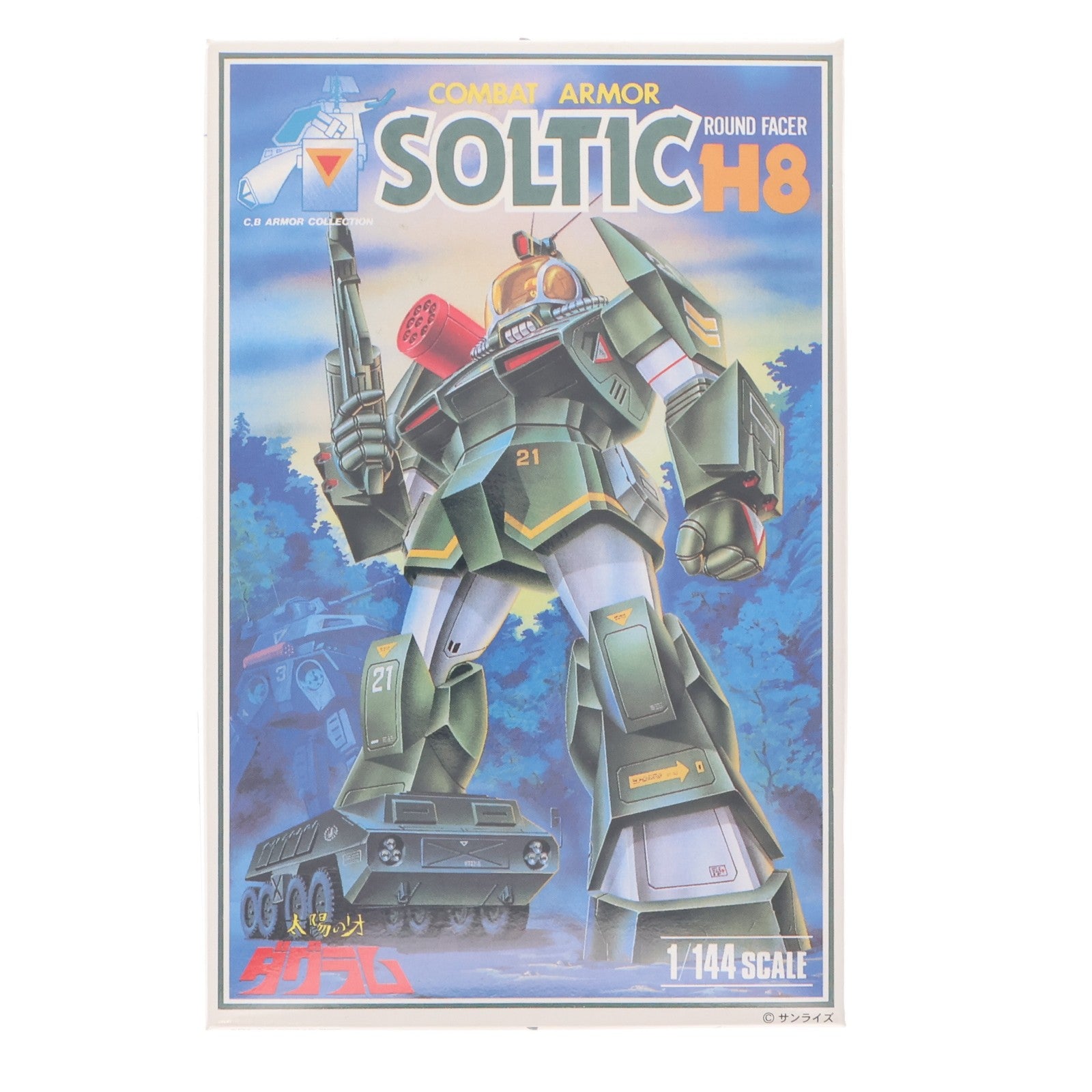 【中古即納】[PTM] CBアーマーコレクション No.3 復刻版 1/144 コンバットアーマー ソルティック H8 ラウンドフェイサー 太陽の牙ダグラム プラモデル(23049) 童友社/日東科学(NITTO)(19991231)