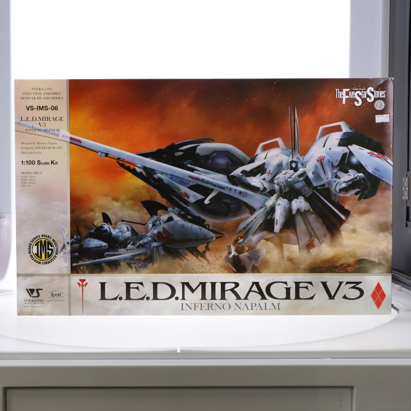【中古即納】[PTM] IMS 1/100 L.E.D.ミラージュ V3 ファイブスター物語 インジェクション アッセンブリー モーターヘッドシリーズ プラモデル(VS-IMS-06) ボークス(20140628)