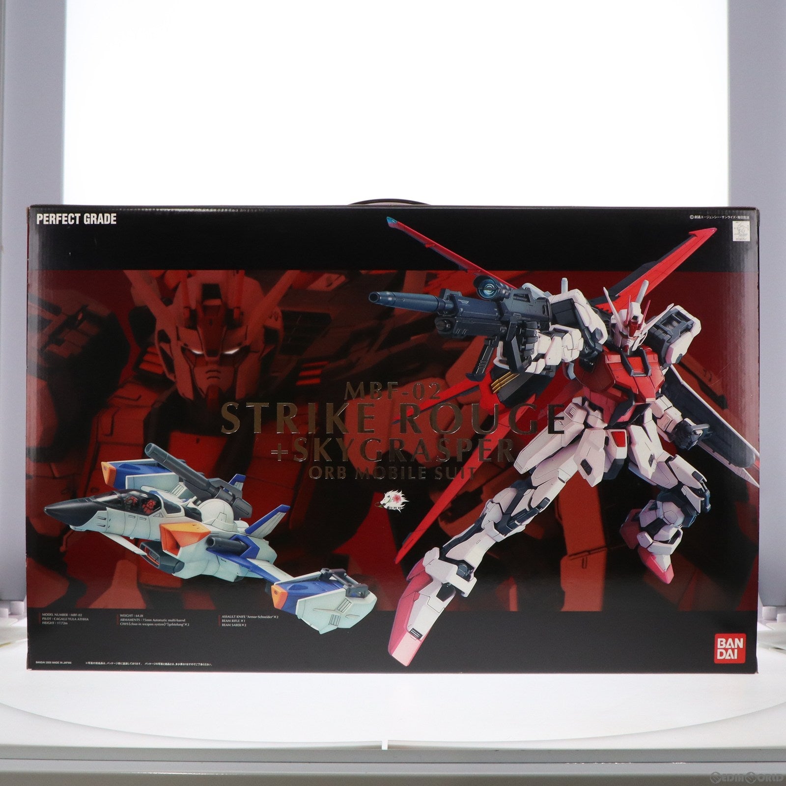 【中古即納】[PTM] PG 1/60 MBF-02 ストライクルージュ+スカイグラスパー 機動戦士ガンダムSEED(シード) プラモデル(0138257) バンダイ(20050827)